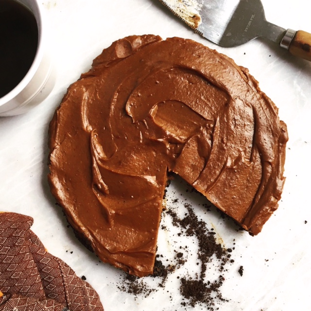 No-Bake “Peanut Butter” Chocolate Cheesecake